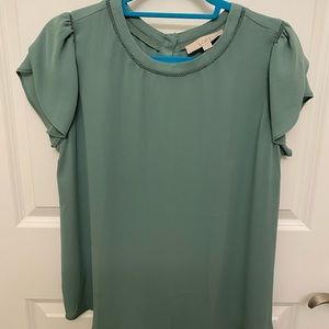 Loft blouse with button back